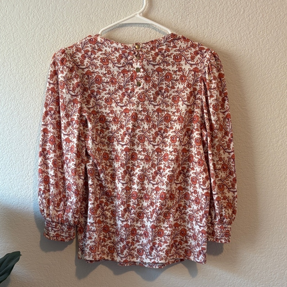 Wonderly Blouse with Floral Pattern and puff sleeves Small - Picture 5 of 7